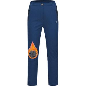 imageLittle Donkey Andy Softshell Fleece Lined Cargo Pants for Women Water Resistance Outdoor Hiking Tactical TrousersBlue Heather