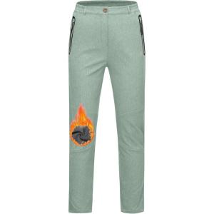 imageLittle Donkey Andy Softshell Fleece Lined Cargo Pants for Women Water Resistance Outdoor Hiking Tactical TrousersLight Green Heather