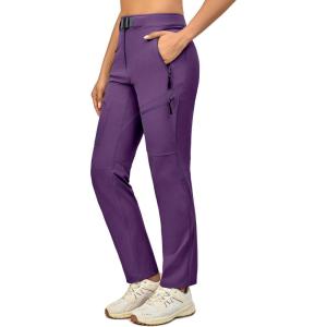 imageLittle Donkey Andy Womens Lightweight Quick Dry Hiking Pants UPF 50 Outdoor Pants for Work Travel WaterResistantPurple