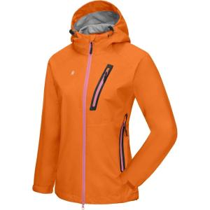 imageLittle Donkey Andy Womens Waterproof Rain Jacket UltraLightweight Rain Shell for Cycling Running BikingE5orangeultra Lightweight