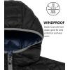 imageLittle Donkey Andy Mens Warm Waterproof Puffer Jacket Hooded Windproof Winter Coat with Recycled InsulationPackableblack