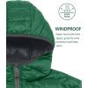 imageLittle Donkey Andy Mens Warm Waterproof Puffer Jacket Hooded Windproof Winter Coat with Recycled InsulationPackablegreen