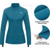 imageDasawamedh Womens Fleece Thermal Underwear Set Lightweight Warm Base Layers Long Johns for Hiking Skiing DivingA Ocean Depths