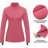 imageDasawamedh Womens Fleece Thermal Underwear Set Lightweight Warm Base Layers Long Johns for Hiking Skiing DivingA Watermelon Red