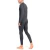imageLittle Donkey Andy Mens Thermal Underwear Set Performance Base Layer Wicking Active Long Johns Top ampamp Bottom with FlyGrey