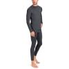 imageLittle Donkey Andy Mens Thermal Underwear Set Performance Base Layer Wicking Active Long Johns Top ampamp Bottom with FlyGrey