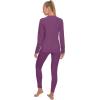 imageLittle Donkey Andy Womens Fleece Lined Thermals Underwear Set Base Layer Long Johns Cold Weather Top BottomPurple