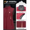 imageLittle Donkey Andy Womens Golf Vest Warm Fleece Lined Sleeveless Jacket for Hiking Travel RunningWatermelon Red4 Pockets