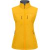 imageLittle Donkey Andy Womens Golf Vest Warm Fleece Lined Sleeveless Jacket for Hiking Travel RunningYellow4 Pockets