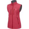 imageLittle Donkey Andy Womens Golf Vest Warm Fleece Lined Sleeveless Jacket for Hiking Travel RunningWatermelon Red4 Pockets
