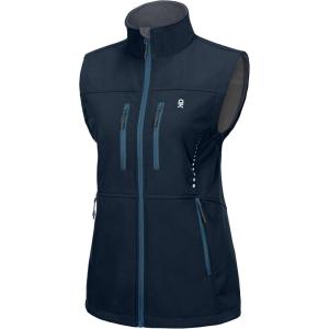 imageLittle Donkey Andy Womens Golf Vest Warm Fleece Lined Sleeveless Jacket for Hiking Travel RunningDark Blue4 Pockets