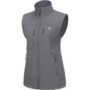 imageLittle Donkey Andy Womens Golf Vest Warm Fleece Lined Sleeveless Jacket for Hiking Travel RunningGray4 Pockets