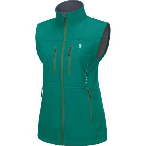 imageLittle Donkey Andy Womens Golf Vest Warm Fleece Lined Sleeveless Jacket for Hiking Travel RunningGreen4 Pockets