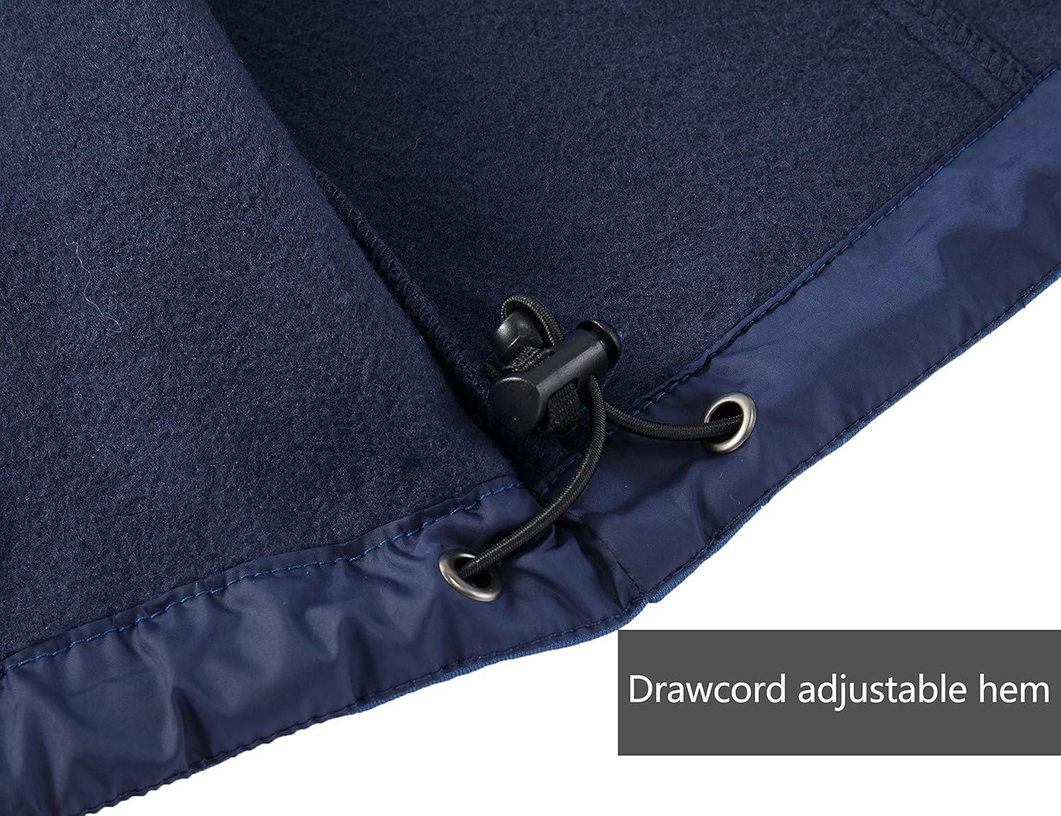 imageLittle Donkey Andy Mens Insulated Hybrid Jacket Quilted Fleece Lined Running Hiking JacketDark Blue  Upgrade Cuffs