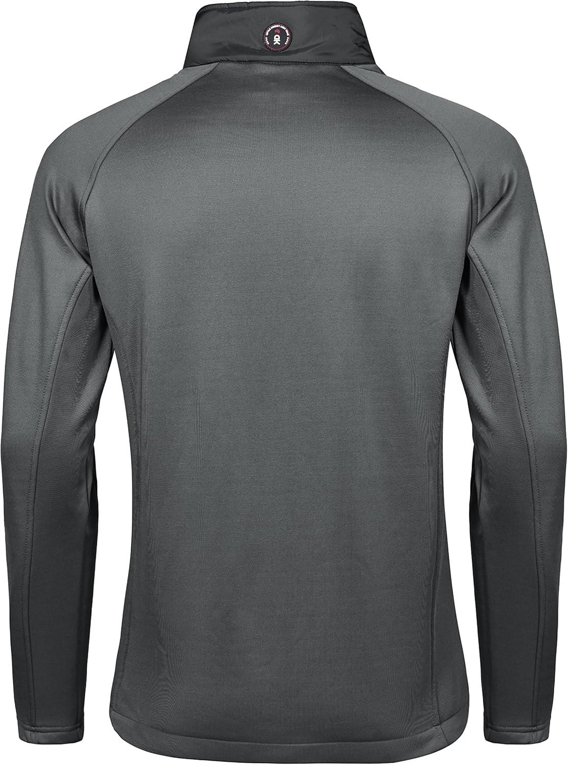 imageLittle Donkey Andy Mens Insulated Hybrid Jacket Quilted Fleece Lined Running Hiking JacketGray  Upgrade