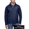 imageLittle Donkey Andy Mens Insulated Hybrid Jacket Quilted Fleece Lined Running Hiking JacketDark Blue  Upgrade Cuffs