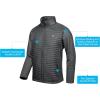imageLittle Donkey Andy Mens Insulated Hybrid Jacket Quilted Fleece Lined Running Hiking JacketGray  Upgrade