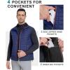 imageLittle Donkey Andy Mens Lightweight Puffer Vest Warm Outdoor Sleeveless Jacket for Golf Hiking RunningBlue