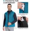 imageLittle Donkey Andy Mens Lightweight Puffer Vest Warm Outdoor Sleeveless Jacket for Golf Hiking RunningBright Blue