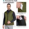 imageLittle Donkey Andy Mens Lightweight Puffer Vest Warm Outdoor Sleeveless Jacket for Golf Hiking RunningOlive