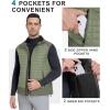 imageLittle Donkey Andy Mens Lightweight Puffer Vest Warm Outdoor Sleeveless Jacket for Golf Hiking RunningSage