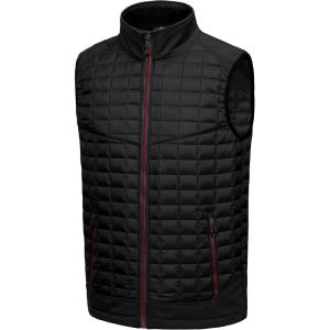 imageLittle Donkey Andy Mens Lightweight Puffer Vest Warm Outdoor Sleeveless Jacket for Golf Hiking RunningBlack