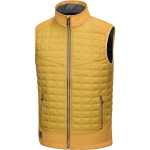 imageLittle Donkey Andy Mens Lightweight Puffer Vest Warm Outdoor Sleeveless Jacket for Golf Hiking RunningMustard Yellow