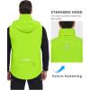 image:imageLittle Donkey Andy Mens Waterproof Cycling Vests with Hood Lightweight Reflective Stretch Vest for Cycling RunningFluorescent Yellow
