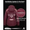 image:imageLittle Donkey Andy Womens Lightweight Packable Cycling Jacket Waterproof Windbreaker for Running amp BikingDark Red