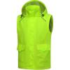 image:imageLittle Donkey Andy Mens Waterproof Cycling Vests with Hood Lightweight Reflective Stretch Vest for Cycling RunningFluorescent Yellow