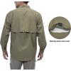 image:imageLittle Donkey Andy Mens UPF 50 UV Protection Shirt Long Sleeve Fishing Shirt Breathable and Fast DryTaupe