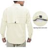 image:imageLittle Donkey Andy Mens UPF 50 UV Protection Shirt Long Sleeve Fishing Shirt Breathable and Fast DryVanilla Ice