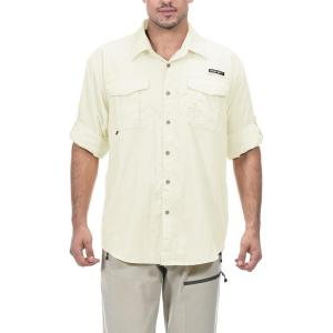 image:imageLittle Donkey Andy Mens UPF 50 UV Protection Shirt Long Sleeve Fishing Shirt Breathable and Fast DryVanilla Ice
