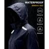 image:imageLittle Donkey Andy Womens Thin Long Rain Jackets Lightweight Raincoats for Hiking Waterproof Rain Coats with Removable HoodDark Blue