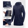image:imageLittle Donkey Andy Womens Thin Long Rain Jackets Lightweight Raincoats for Hiking Waterproof Rain Coats with Removable HoodDark Blue