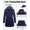 image:imageLittle Donkey Andy Womens Thin Long Rain Jackets Lightweight Raincoats for Hiking Waterproof Rain Coats with Removable HoodDark Blue