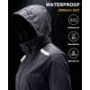 image:imageLittle Donkey Andy Womens Thin Long Rain Jackets Lightweight Raincoats for Hiking Waterproof Rain Coats with Removable HoodDark Grey
