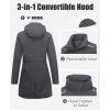 image:imageLittle Donkey Andy Womens Thin Long Rain Jackets Lightweight Raincoats for Hiking Waterproof Rain Coats with Removable HoodDark Grey