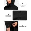 image:imageLittle Donkey Andy Womens Waterproof Hooded Rain Jacket Mid Length Outdoor Coat with Zipper PocketsBlack