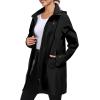 image:imageLittle Donkey Andy Womens Waterproof Hooded Rain Jacket Mid Length Outdoor Coat with Zipper PocketsBlack