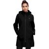 image:imageLittle Donkey Andy Womens Waterproof Hooded Rain Jacket Mid Length Outdoor Coat with Zipper PocketsBlack