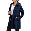 image:imageLittle Donkey Andy Womens Waterproof Hooded Rain Jacket Mid Length Outdoor Coat with Zipper PocketsBlue