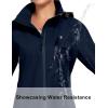 image:imageLittle Donkey Andy Womens Waterproof Hooded Rain Jacket Mid Length Outdoor Coat with Zipper PocketsBlue