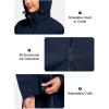 image:imageLittle Donkey Andy Womens Waterproof Hooded Rain Jacket Mid Length Outdoor Coat with Zipper PocketsBlue