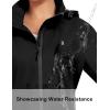 image:imageLittle Donkey Andy Womens Waterproof Hooded Rain Jacket Mid Length Outdoor Coat with Zipper PocketsClassic Black