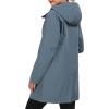 image:imageLittle Donkey Andy Womens Waterproof Hooded Rain Jacket Mid Length Outdoor Coat with Zipper PocketsGrey