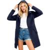 image:imageLittle Donkey Andy Womens Thin Long Rain Jackets Lightweight Raincoats for Hiking Waterproof Rain Coats with Removable HoodDark Blue