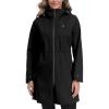 image:imageLittle Donkey Andy Womens Waterproof Hooded Rain Jacket Mid Length Outdoor Coat with Zipper PocketsClassic Black