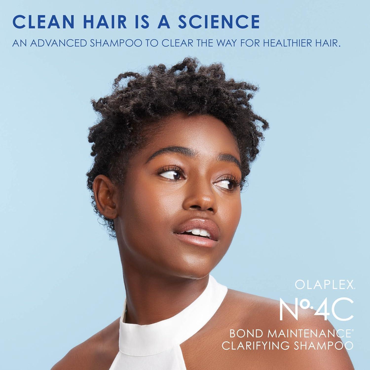 imageOlaplex No 4C Bond Maintenance Clarifying Shampoo Deep Cleans Softens Restores Shine ampamp Clarity For All Hair Types Experiencing Product Buildup or Excess Oil 85 fl oz