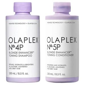 imageOlaplex No 4P Blonde Enhancing Toning Shampoo 85 Fl Oz  No 5P Blonde Enhancer Toning Conditioner Repairs Hydrates ampamp Brightens All Blonde Lightened ampamp Grey Hair